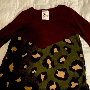 Perfectly Priscilla, 2xl, Maroon and green with cheetah print, new with tags.